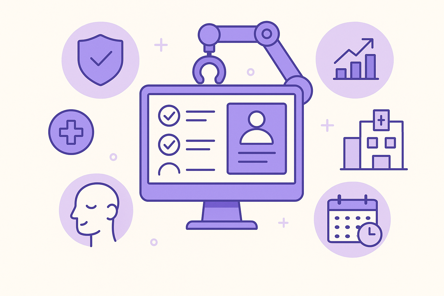 An infographic showing benefits of automation for clinics.