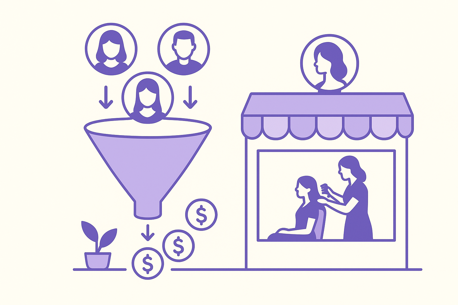 An infographic illustrating the importance of lead generation for beauty salons.